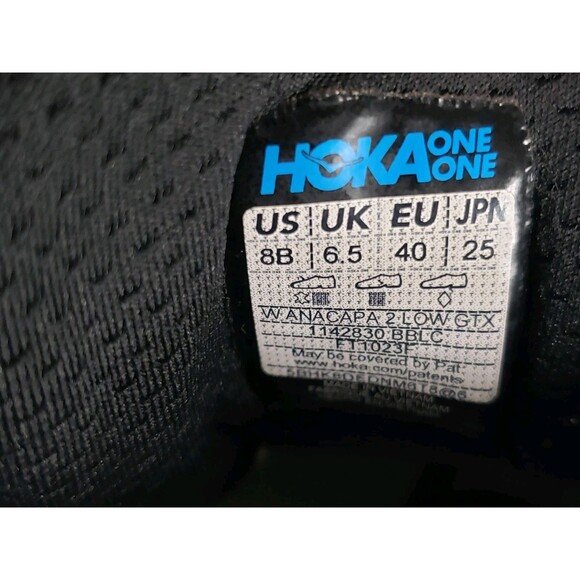Hoka One One Anacapa 2 Women's Size 8B US Black Low GTX Hiking Shoes 1142830 - Picture 16 of 16